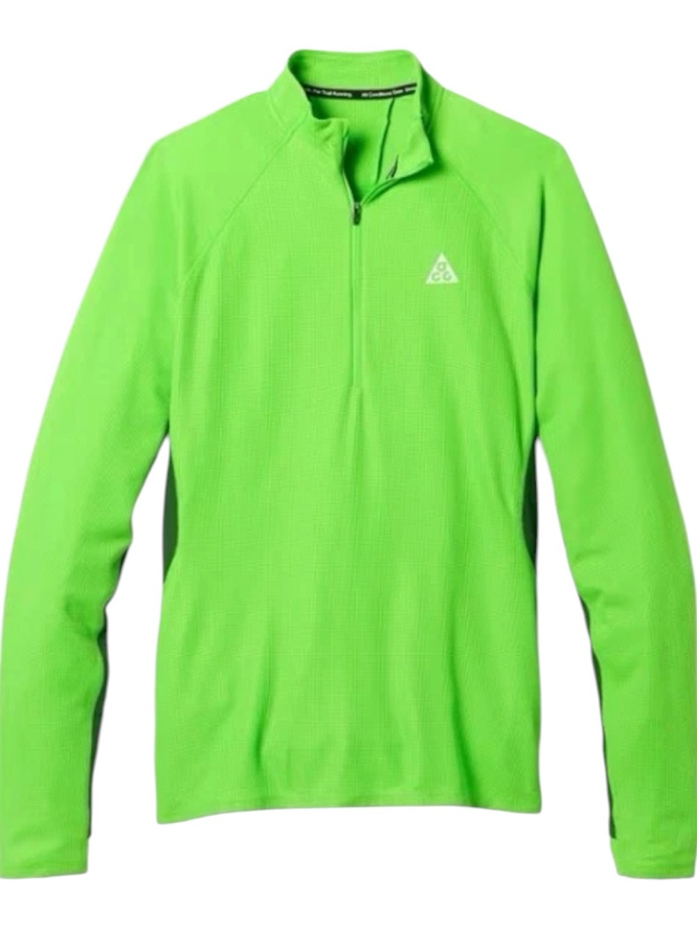Nike ACG Dri Fit Mid Layer 1/4 Zip Trail Running Top 109669-307 Large Green NEW